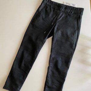 Flog Shelly Drawstring Pant - Black Snakeskin - Size 29